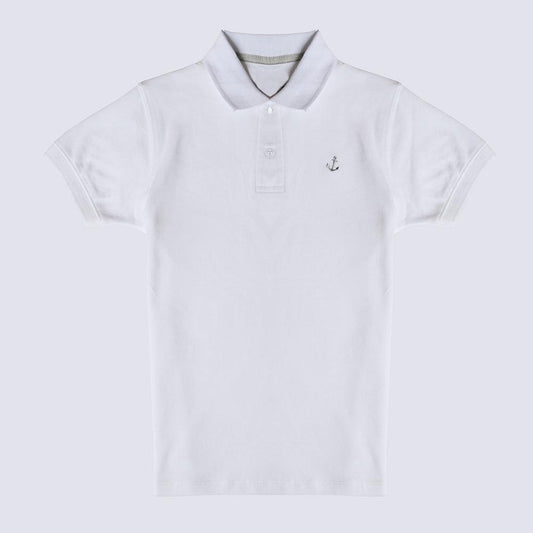 Boys white polo shirt