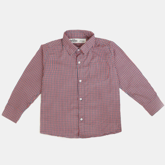 Micro checkered button down shirt