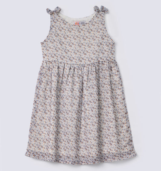 Strap shoulder printed frock