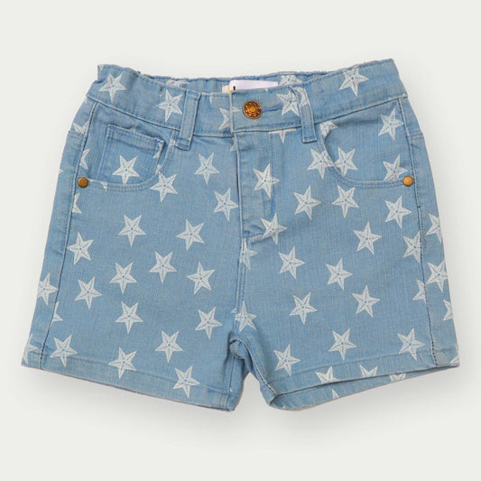 Printed  jeans short