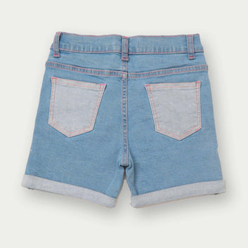 Turn-up short jeans