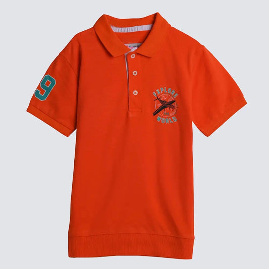 Boys Orange polo shirt