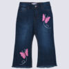 Buterfly embrioderd flare jean