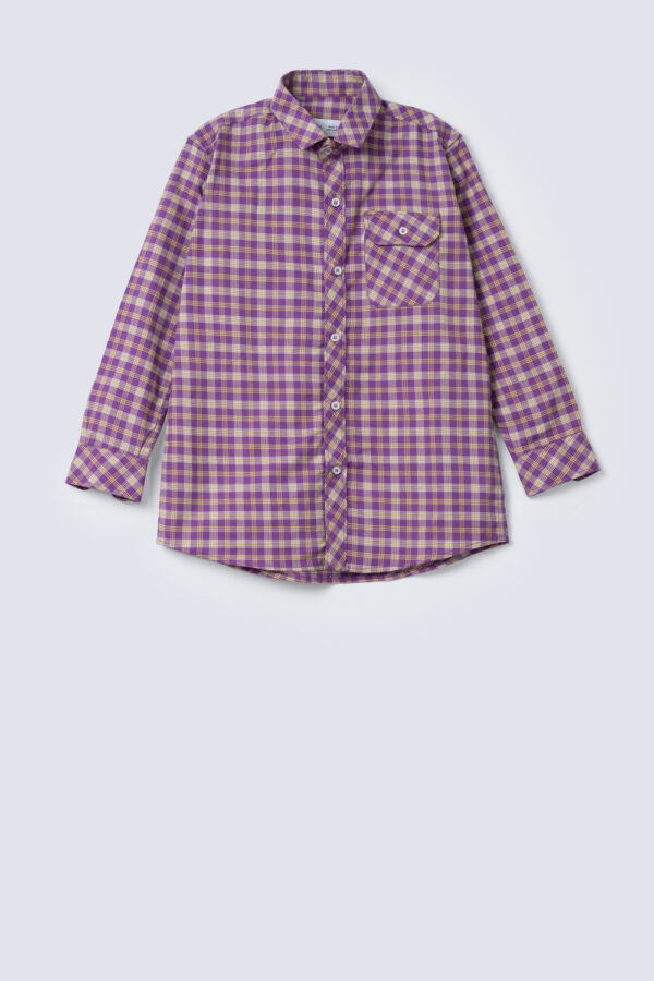 Checkered button down shirt