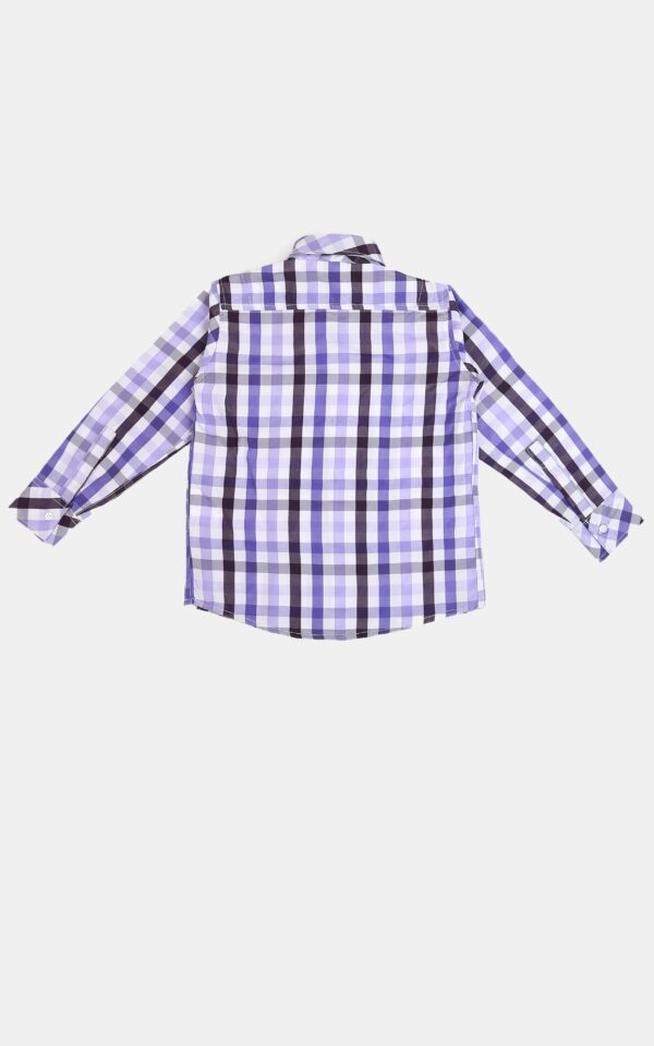 Checkered button down shirt multi backside