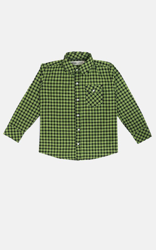 Checkered green button down shirt