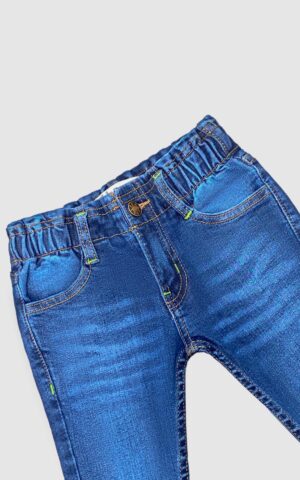 Elasticated paperbag girls jeans