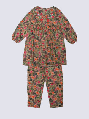 Embroiderd Souit Printed