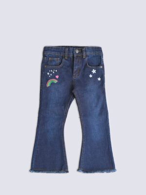Embroidered Flared Jeans