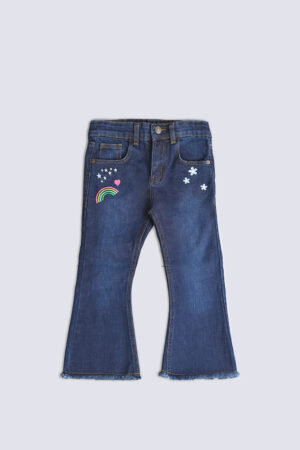 Embroidered Flared Jeans