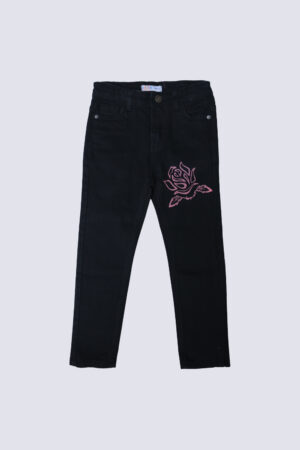 Flower Printed Jeans