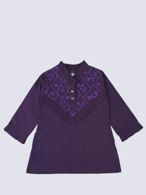 Frill Cular Embrioderd Kurta