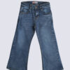 Girls dark wash wide leg jeans