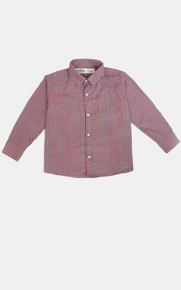 Micro checkered button down shirt