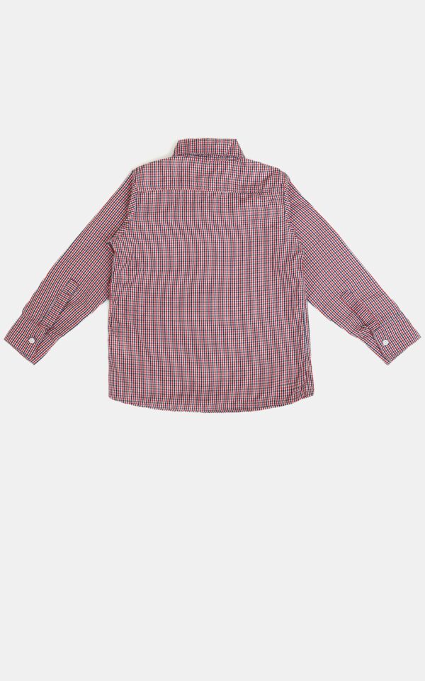 Micro checkered button down shirt