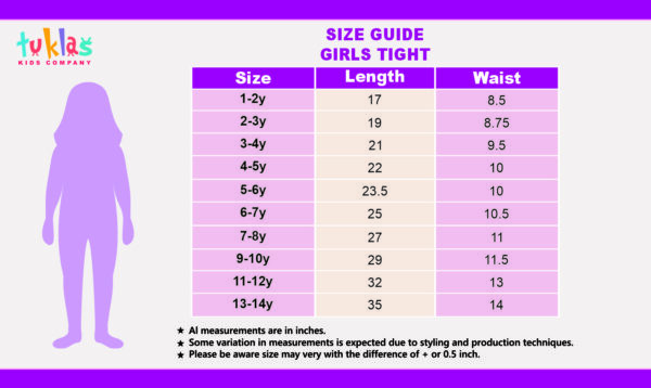 girls tights size guide