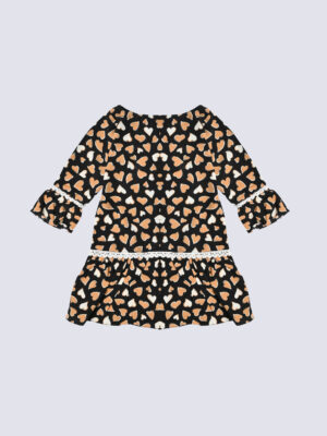 Heart Printed Girls Frock