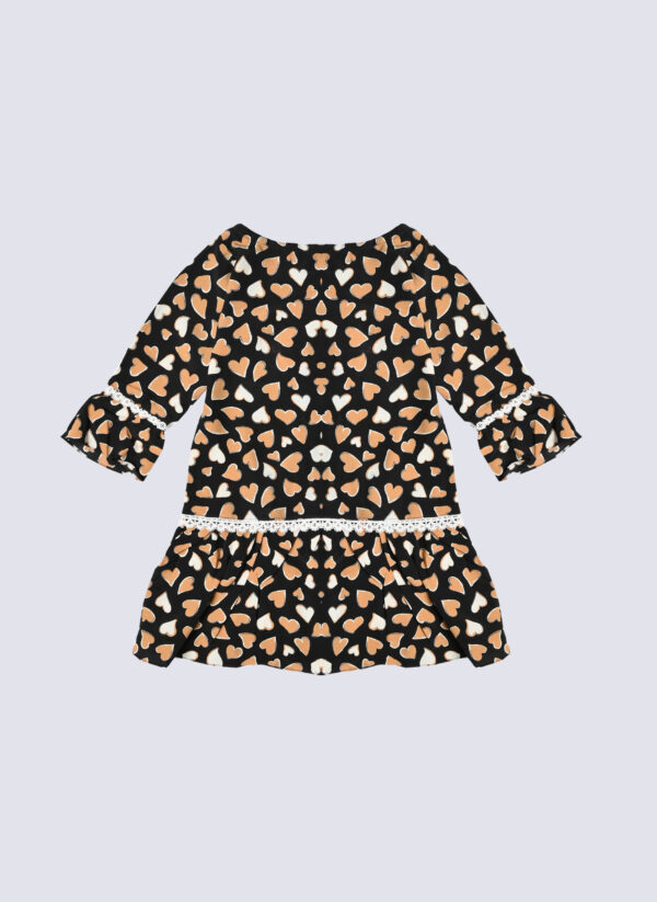 Heart Printed Girls Frock