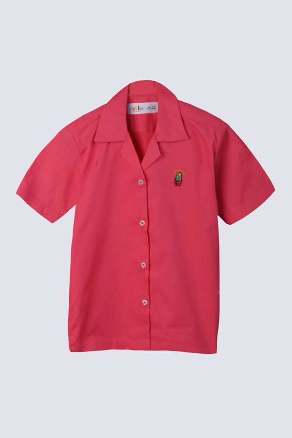 Girls Pink Button Down Shirt