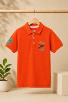 Boys Orange Polo Shirt