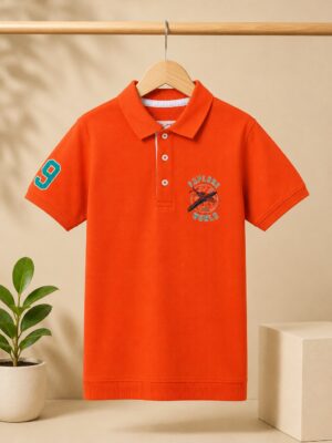Boys Orange Polo Shirt