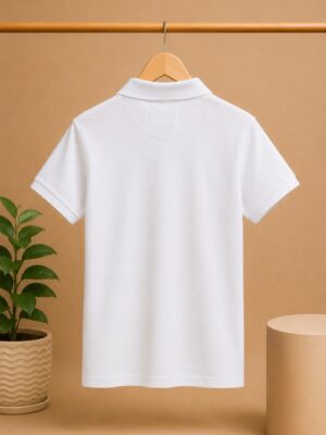 Boys white polo shirt