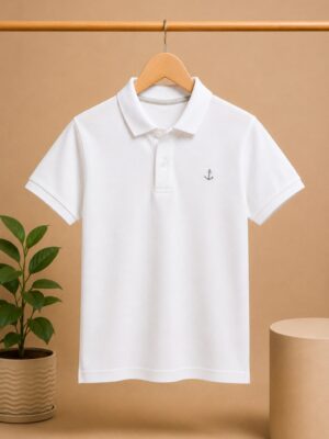 Boys White Polo Shirt