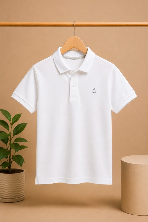 Boys White Polo Shirt