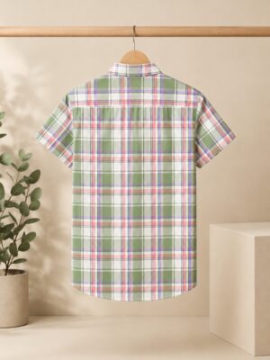 Checkered Short Sleeves Shirt backside