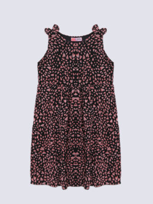 Strap shoulder printed frock