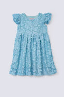 Girls net short sleeves frock
