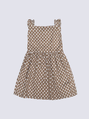Printed Strap Shoulder Dress