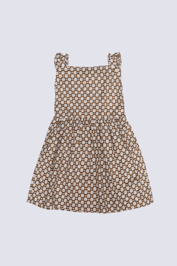 Printed strap shoulder dress