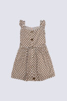 Printed strap shoulder dress