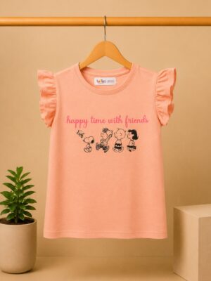 Snoopy friends frill t-shirt