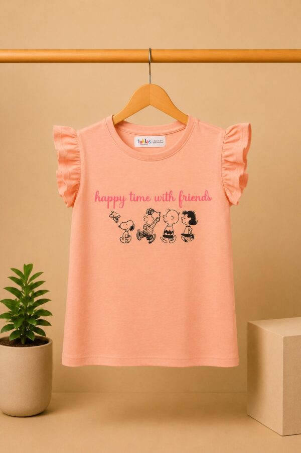 Snoopy friends frill t-shirt