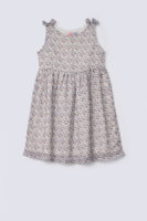 Strap shoulder printed frock