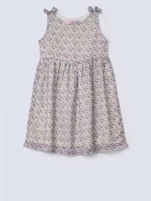 Strap shoulder printed frock