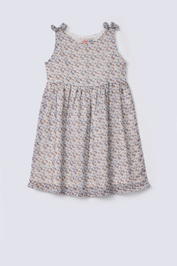 Strap shoulder printed frock