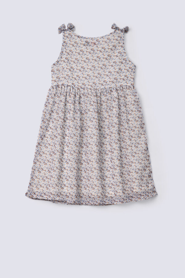 Strap shoulder printed frock