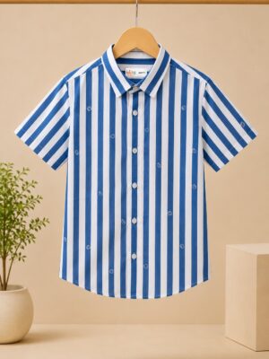 Stripe Short Sleeves Shirt