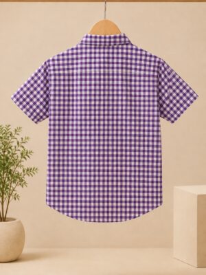 boys checked shirt backsdie