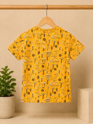 Tuklas Dino Printed Boys T-Shirt in Soft Cotton Jersey Fabric for Kids