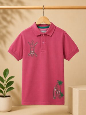 Girls Pink Polo