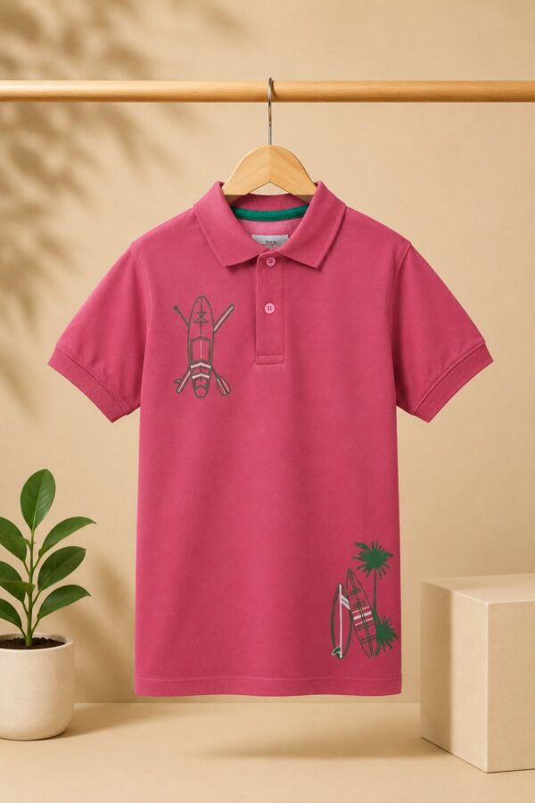 Girls Pink Polo