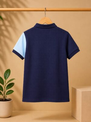 Boys Contrast Panel Polo