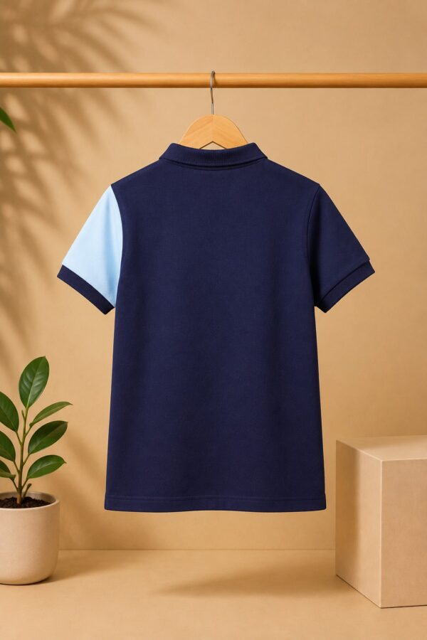 Boys contrast panel polo