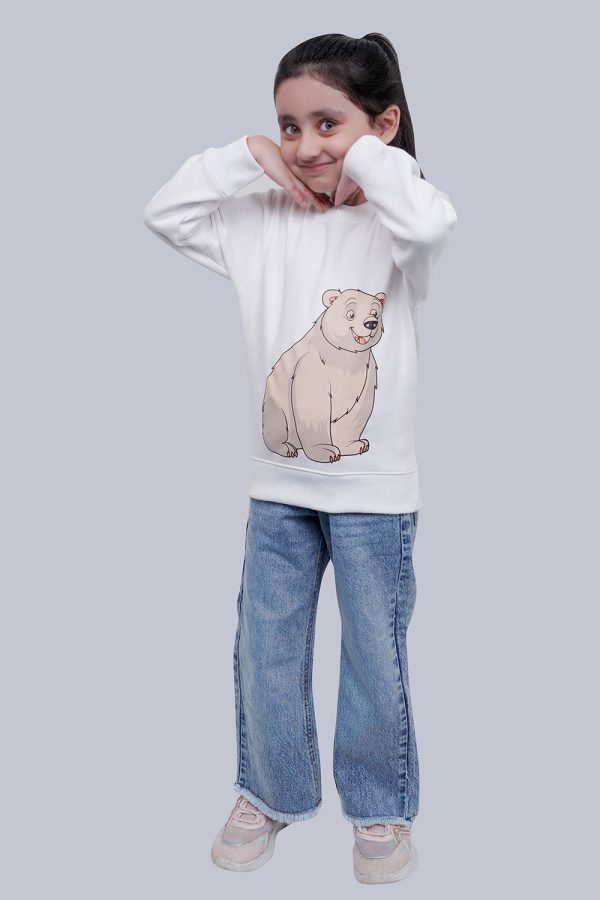 Girls Snow Bear Sweatshirt
