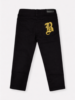 Black Falcon Embroidered jeans back side