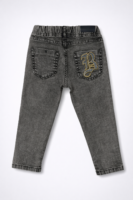 Falcon Embroidered grey jeans